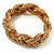Gold Plated Braided Mesh Fashion Bangle Bracelet (18cm Length) - view 6