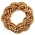 Gold Plated Braided Mesh Fashion Bangle Bracelet (18cm Length) - view 2