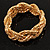 Gold Plated Braided Mesh Fashion Bangle Bracelet (18cm Length) - view 7