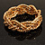 Gold Plated Braided Mesh Fashion Bangle Bracelet (18cm Length) - view 5