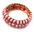 Light Pink Acrylic Flex Bangle Bracelet (Gold Tone) - view 9