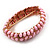 Light Pink Acrylic Flex Bangle Bracelet (Gold Tone) - view 4