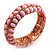 Light Pink Acrylic Flex Bangle Bracelet (Gold Tone) - view 2