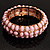 Light Pink Acrylic Flex Bangle Bracelet (Gold Tone) - view 10