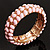 Light Pink Acrylic Flex Bangle Bracelet (Gold Tone) - view 8