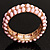 Light Pink Acrylic Flex Bangle Bracelet (Gold Tone) - view 11