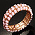 Light Pink Acrylic Flex Bangle Bracelet (Gold Tone) - view 5