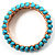 Light Blue Acrylic Flex Bangle Bracelet (Gold Tone) - view 7