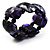 Wide Purple Resin Flex Bracelet - view 4