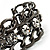 Gun Metal Crystal Chain Bracelet - 18cm Length - view 5