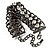 Gun Metal Crystal Chain Bracelet - 18cm Length - view 6