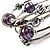Silver-Tone Beaded Multistrand Flex Bracelet (Purple) - view 7