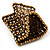 Wide Crystal Egyptian Style Flex Bracelet (Burn Gold Tone Finish) - 17cm Length - view 10