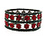 Swarovski Crystal Floral Flex Bracelet (Green & Red) - view 5