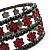 Swarovski Crystal Floral Flex Bracelet (Green & Red) - view 2