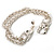 2 Strand Wheat Rhodium Plated Chain 'Buckle' Bracelet (Silver Tone) - view 8
