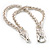 2 Strand Wheat Rhodium Plated Chain 'Buckle' Bracelet (Silver Tone) - view 6