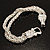 2 Strand Wheat Rhodium Plated Chain 'Buckle' Bracelet (Silver Tone) - view 10