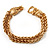 2 Strand Wheat Chain 'Buckle' Bracelet (Gold Tone) - view 12
