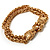 2 Strand Wheat Chain 'Buckle' Bracelet (Gold Tone) - view 5