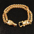 2 Strand Wheat Chain 'Buckle' Bracelet (Gold Tone) - view 15