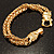 2 Strand Wheat Chain 'Buckle' Bracelet (Gold Tone) - view 6