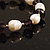 Light Cream Freshwater Pearl & Purple Glass Bead Flex Bracelet -19cm Length - view 7