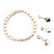 White Freshwater Pearl With Adjustable Charm Flex Bracelet - view 2