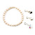 White Freshwater Pearl With Adjustable Charm Flex Bracelet - view 10