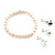 White Freshwater Pearl With Adjustable Charm Flex Bracelet - view 11