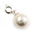 White Freshwater Pearl With Adjustable Charm Flex Bracelet - view 5