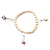White Freshwater Pearl With Adjustable Charm Flex Bracelet - view 7