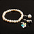 White Freshwater Pearl With Adjustable Charm Flex Bracelet - view 3