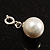 White Freshwater Pearl With Adjustable Charm Flex Bracelet - view 12
