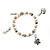White Freshwater Pearl & Metal Bead  With Adjustable Charm Flex Bracelet - view 12