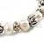 White Freshwater Pearl & Metal Bead  With Adjustable Charm Flex Bracelet - view 7