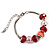 Red & Pink Glass & Acrylic Bead Bracelet (Silver Tone Metal) -17cm Length - view 11