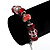 Red & Pink Glass & Acrylic Bead Bracelet (Silver Tone Metal) -17cm Length - view 4