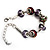 Purple Glass & Acrylic Bead Bracelet (Silver Tone Metal) -17cm Length - view 8