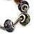 Purple Glass & Acrylic Bead Bracelet (Silver Tone Metal) -17cm Length - view 6