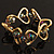 Gold Tone Heart Glass Bead Flex Bracelet -17cm Length - view 11