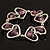 Silver Tone Heart Purple Glass Bead Flex Bracelet -18cm Length - view 6