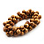 Cream-Brown Wood Cluster Bead Flex Bracelet -20cm Length - view 6