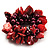 Chunky Burgundy Red Shell And Bead Flex Bracelet - view 3