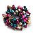 Chunky Multicoloured Shell And Bead Flex Bracelet - view 5