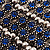 Wide Royal Blue Crystal Flex Bracelet (Silver Tone Finish) - 7cm Width - view 12