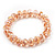 Pale Pink Glass Flex Bracelet - 18cm Length - view 3
