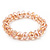 Pale Pink Glass Flex Bracelet - 18cm Length - view 4