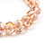 Pale Pink Glass Flex Bracelet - 18cm Length - view 5