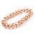 Pale Pink Glass Flex Bracelet - 18cm Length - view 6